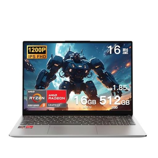 WVX 16インチFHDノートパソコンAMD Ryzen 9 6900HX (8C16T、最大4.9GHz),メモリ16GBDDR5 SSD 512GB Radeon 680M高速ゲーミングノートpc