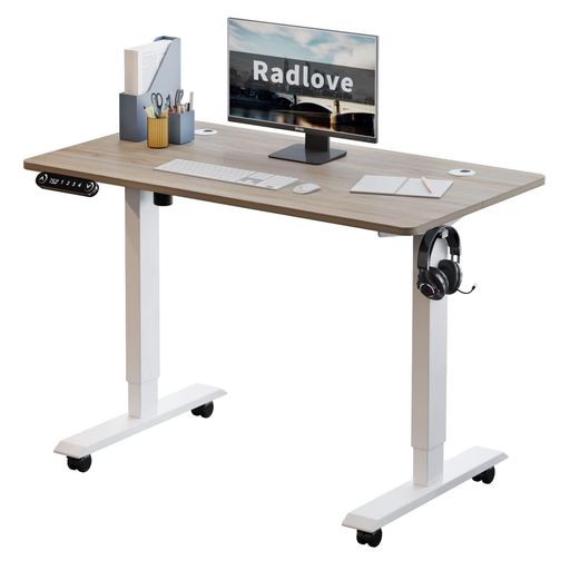 RADLOVE電動式スタンディングデスク-パソコンデスクゲーミングデスク71~117CM高さ調節可能