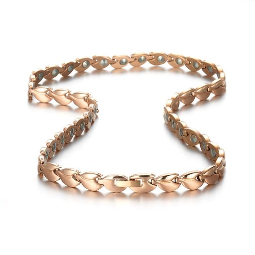 [HyyMe]ゲルマニウムネックレス46粒純度99.999%レディース静電気除去チタンネックレス健康肌に優しいヘ..