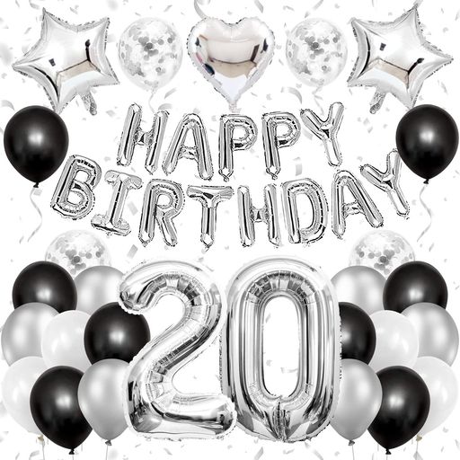 誕生日バルーン20歳バースデー飾り付け風船大きい数字バルーンhappybirthdayガーランド紙吹 ...