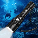 Wurkkosダイビングライト3200ルーメン超高輝度LED水中懐中電灯DL20RIPX8100M防水led懐中電灯USB-C充電式採用XHP50.2ダイビング...