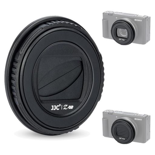 Sony ZV-1F ためのデザインです。 フチを回転させることで開閉が可能です。反時計回りますと、キャップを開け、時計回りで回転し、キャップを閉めます。 写真を撮りますと、キャップ取り外しなくてもいいです。紛失することを防止です。 このレンズバリアを使用する時に、周辺光量落ちが発生しません。 高品質のABS素材で製作、非常に丈夫で長持ちです。
