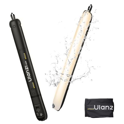 UlanziUA2020WLEDビデオライト撮影用ライトチューブライトインフレータブルマグネット付き色温度2700K~6500KCRI95+2500mAhTypeC充電式高輝度1/4インチネジ穴折りたたみ可能