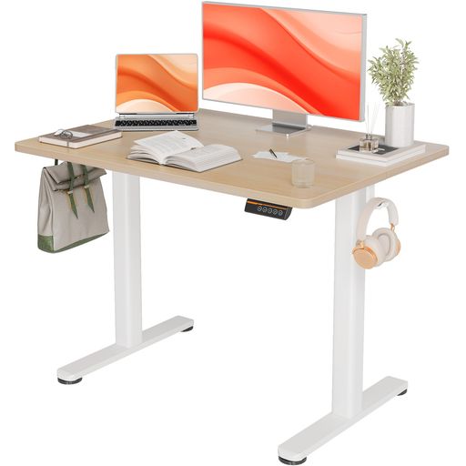 Claiks昇降デスク初心者向けスタンディングデスク電動パソコンデスク昇降式オフィスデスク幅100cm*奥行..