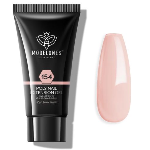 Modelones ジェルネイル ポリネイルジェル カラージェル 長さだし エクステンションジェル 強化爪 アクリル延長 ジェル ポリッシュ (ライトアプリコット50g)