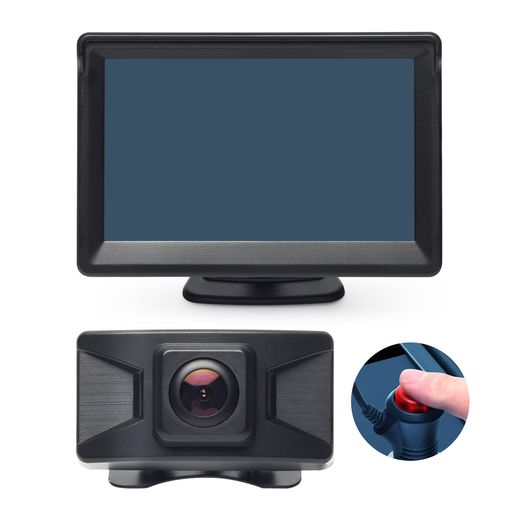 720PHDワイヤレスバックカメラセット5インチ無線液晶モニタービデオレコーダー車バントラックキャンピングカートレーラー用駐車ガイドライン付き