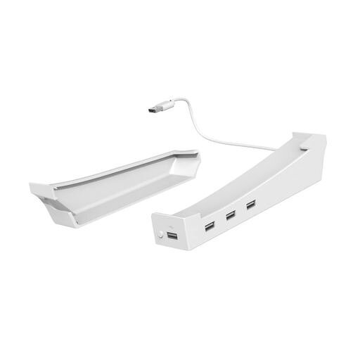 【軽くて丈夫】本製品はABS樹脂でできているため、屋内で使用する分には熱にも強く劣化しにくいため長く使うことができます 【横置きHUBスタンド】PS5(CFI-2000A01/B01)をスタイリッシュに横置きできるHUBスタンドです。USB2.0 充電ポートx3ポート/データ転送ポートx1を搭載しています。 【USBポート】3つある充電専用ポートは無線コントローラーの充電、充電スタンドを繋げる場合などに便利です。(有線コントローラーはお繋ぎできません) 【簡単取り付け】本製品はPS5本体裏面のUSBポートから電力を供給され動作するため、追加のアダプターやケーブルを必要としません。ご購入後すぐに効果をお試しいただけます。 【充実したサポート体制】アローンでは、お客様にご満足いただけるよう出荷前にしっかりと検品作業を行っています。万が一不具合などがあっても、弊社サポートセンターで丁寧に対応させていただきます。