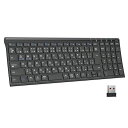 iCleverキーボードワイヤレスキーボード無線2.4GHz(レシーバー付属)テンキー付きType-C充電式日本語JIS配列薄型コンパクト静音軽量パンタグラフメディア機能パソコンデスクトップPC用ラップ…