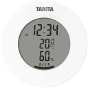 タニタ温湿度計時計温度湿度デジタル卓上マグネットホワイトTT-585WH