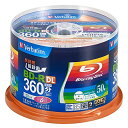 バーベイタム(VERBATIM) VERBATIM バーベイタム 1回録画用 ブルーレイディスク BD-R 50GB 50枚 ホワイトプリンタブル 片面2層 1-6倍速 VBR260RP50SV1(2)