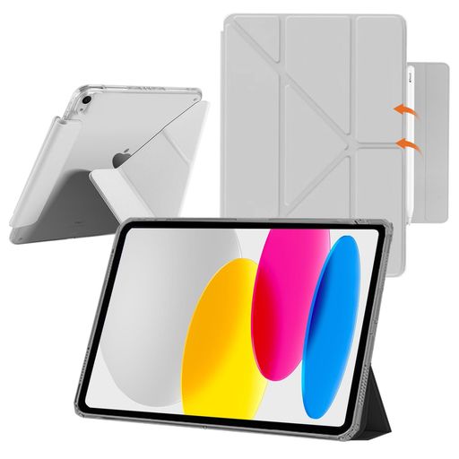 YealRedケースForiPad11インチA162025(第11世代)透明タブレットカバーYつ折りスタンドPUレザークリアPC..