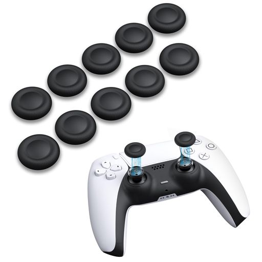 【交換用ジョイスティックキャップ】PS5 コントローラー/PS5 コントローラー EDGE/PS4 コントローラー用 ジョイスティックキャップです。純正ジョイスティックキャップを取り外し、このジョイスティックキャップに交換します。ご注意:純正ジョイスティックキャップは一度取り外したら、再装着できません。 【快適な手触り】このPS5 コントローラー用 ジョイスティック交換キャップは、純正キャップより摩耗に強い、より優れたTPU素材を採用して、傷つきにくい、優れた操作性を提供して、親指の疲労を軽減し、ゲーマーのゲーム体験を向上させます。 【簡単に取り付け】このPS5 コントローラー用 ジョイスティック交換キャップは簡単に取り付けます。元のジョイスティックキャップを取り外し、交換用のジョイスティックキャップを交換し、正しい位置を調整し、しっかりと固定します。PS5 コントローラーの見た目もより美しくて、まったく新しいになります。 【滑り止めデザイン】このPS5 コントローラー用 ジョイスティック交換キャップは、レーザー加工が施され、表面に滑り止めのテクスチャが刻まれます。