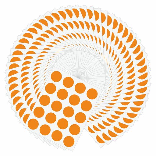 Hybskカラーラベル丸型1000片入り丸シール20mm50シート10色ラベル書類袋のオフィス用品オフィス用シー..