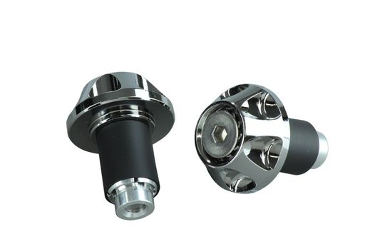 ポッシュ(POSH) バイク用品 ハンドルバーエンド グリップエンドキャップ(外径35.5MM) ハンドル内径14-19MM対応 メッキ 031077-33-10 バーエンドキャップ
