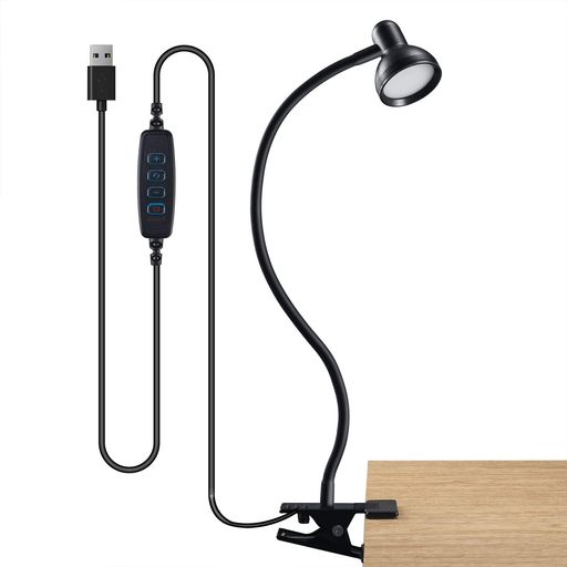 クリップライトledデスクライト日本語取扱説明書3段調色(暖色/昼光色/白色)10段調光USB式5W500ルーメン..