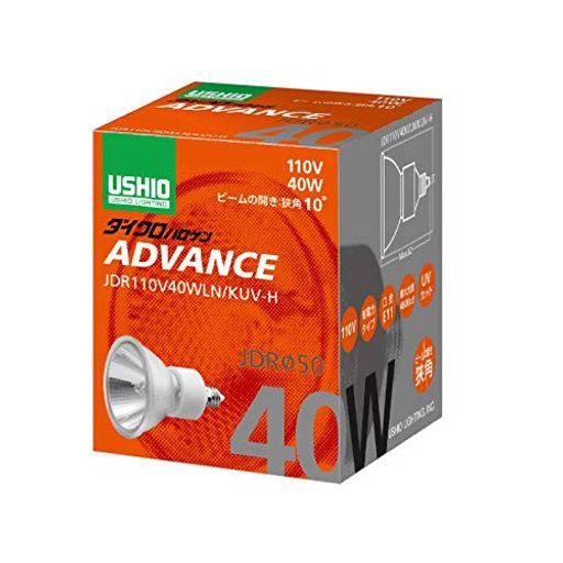 口金/E11 最大光度/4,800 cd 全光束/550 lm 定格寿命/3,000 h 色温度/3,000 K