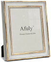 Afulyフォトフレームおしゃれ6切り写真立てホワイトゴールド壁掛けアンティーク縦横兼用額縁ナチュラル記念日誕生日お祝いプレゼントバレンタイン装飾