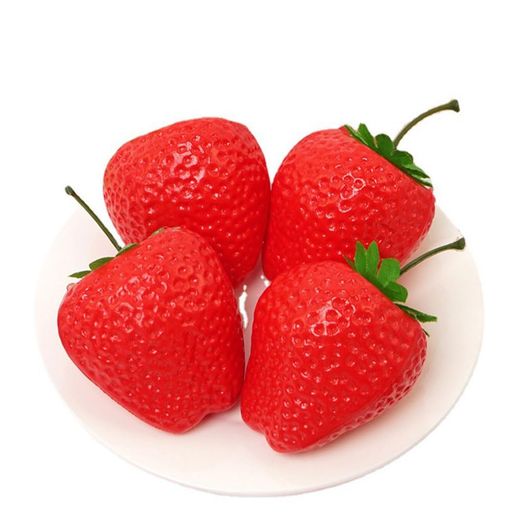 OUNONAいちご苺サンプル大きい食品サンプルそっくり果物模型フルーツモデルフェイクフルーツリアル可愛い大きめ6個ディスプレイおままごと置き物インテリア展示販促グッズ撮影道具