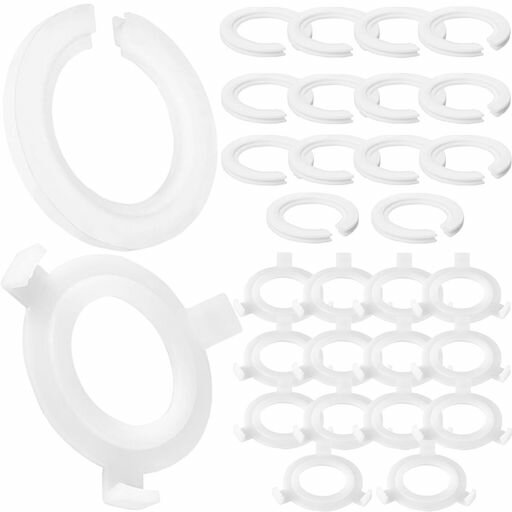 Xiatiaosann30個E27からE14ランプシェードリング、E27からE14ホワイトランプシェードリデューサーリン..