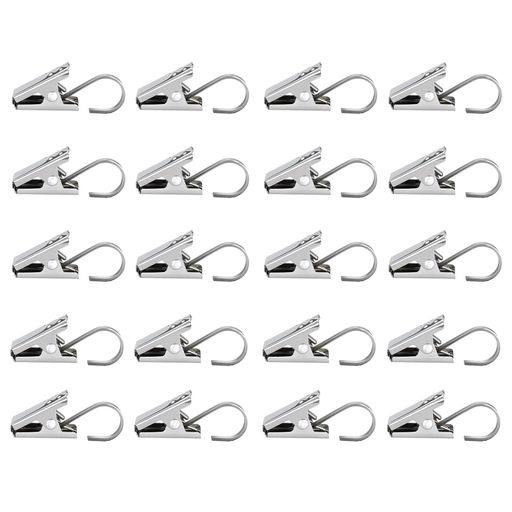 カーテンクリップ20個セットステンレス製歯付きカーテンクリップ強力滑り止めカーテンクリップフック簡単取り付け防錆耐久カーテン・シーツ・テーブルクロス固定に最適家庭オフィス…