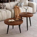 VEEZHAネストテーブル丸ローテーブルマルテーブルROUNDCENTERTABLEFORLIVINGROOMコーヒーテーブル丸おしゃれ円形2個セット大/直径6...
