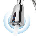 TeamSky自動センサー水栓後付けタッチレスキッチン蛇口電池式USB充電自動センサー蛇口水栓金具取り付け便利非接触式洗面水栓洗面所洗面台シンク浴室バスルームイ...