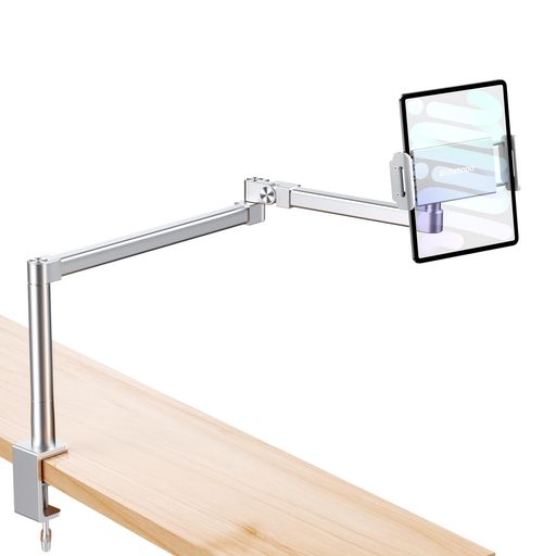 elitehood28インチロングアームiPadデスクマウント高耐久アルミニウムタブレットアームマウントデスクベッドソファ用…