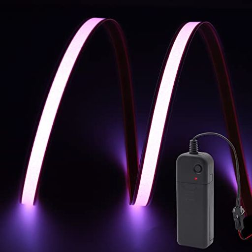 Aoling 有機EL照明パネル ELテープライト 3V 1M*1CM ELパネル ピンク 電源ユニット...