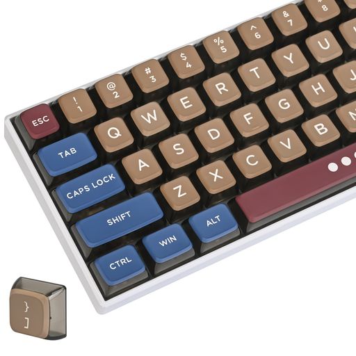 Ussixchare 120 キー ASA プロファイル PBT 三色キーキャップ コンステレーション キーキャップ 昇華型カスタム チェリー Gateron MX スイッチ メカニカル ゲーミング キーボード(ASA Brown Blue)