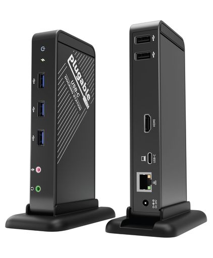9-in-1 ドッキングステーション - このドッキングステーションを使用すると、USB-C ポート 1 つを、4K@30Hz HDMI 出力、ギガビットイーサネット、3.5mm 音声入出力ポート、USB 3.0 x 3、USB 2.0 x2 に拡張することができます。それと同時に 60W までの電力で、ノートパソコン、iPhone、iPad の充電をすることが可能です。 互換性 - 接続する USB-C ポートが「DisplayPort 代替モード」および「PD ホスト充電」規格に対応していることが必要です。ソフトウェアやデバイス・ドライバのインストールは必要ありません。 USB4、Thunderbolt 4、Thunderbolt 3 ポートにも接続できます。 柔軟性 - コンパクトな縦型デザインでデスクスペースを節約できます。あるいは、スタンドを取り外して横型で使用することもできます。HDMI ポートは 4K@30Hz(2560x1600 およびそれ以下の解像度では 60Hz)に対応しており、60W までの PD 充電も同じ 1 本のケーブルで接続するだけで行うことができます。