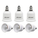 DICUNO E12→E26 口金変換アダプター 電球ソケット 最大仕事率200W 200度耐熱 6個セット