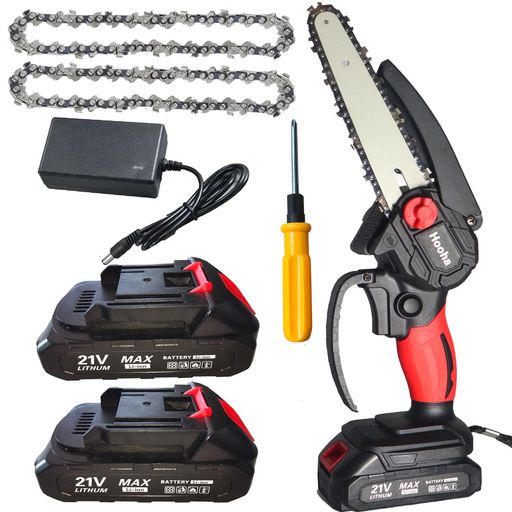 チェーンソー充電式6インチ21V電動チェーンソーポータブルミニ小型チェーンソー電動のこぎりハンディチ..