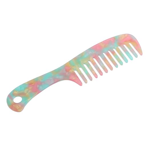 VOCOSTE ヘアコーム幅広歯 帯電防止 太い巻き毛用 髪のもつれ解消コーム ヘア用品 ウェットおよびドライ用マルチカラー 1 個 VOCOSTE ヘアコーム幅広歯 帯電防止 太い巻き毛用 髪のもつれ解消コーム ヘア用品 ウェットおよびドライ用マルチカラー 1 個