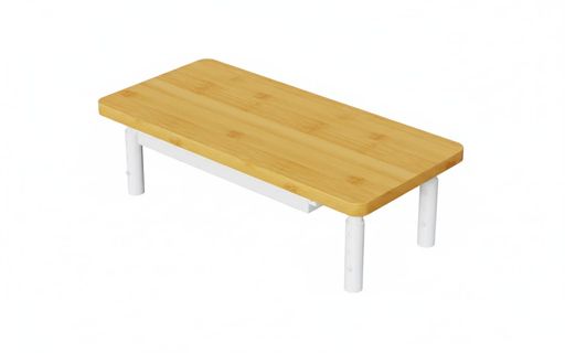 モニター台3段高さ調整可能パソコン台パソコンモニター置卓上ラック(39.5cmX19.5cm引き出し付き)