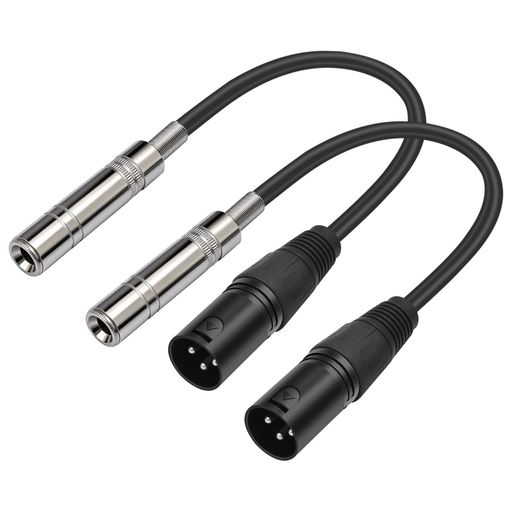 Voluty Tek XLR オス トゥ 1/4 インチ 6.35MM メス ステレオ オーディオ ケーブル ...
