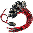 GTIWUNG20個9V電池スナップ9V電池クリップバッテリースナップ縦型