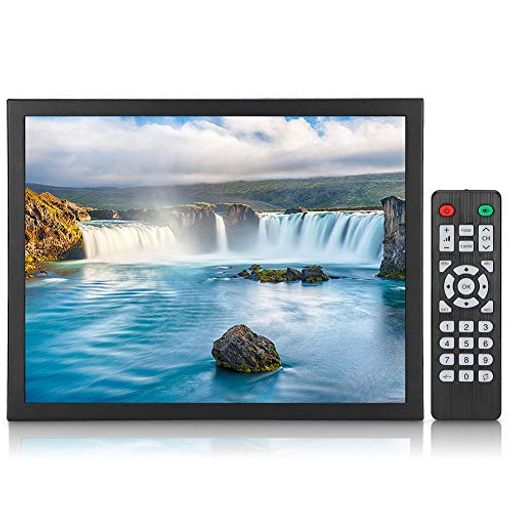 15-inch monitor, 1024x768 HD TFT 4:3 display with LED backlight, supports HDMI, VGA, AV, BNC, and USB inputs, portable embedded industrial monitor for CCTV, PC gaming (US plug)