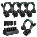 HollylandSolidcomSEPro-5Sワイヤレスインカム5台セット1.9G全二重無線インターホンヘッドセットシステムENCノイズキャンセリング水や風...
