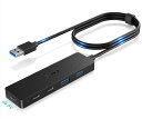 AceeleUSBハブ5ポートUSBA3.02*USB-A+2*USB-Cポート上差込タイプType-C給電用ポート付き直挿しLED表示灯5Gbps高速転送USB増設小型軽量ノートPC適用Mac(2)