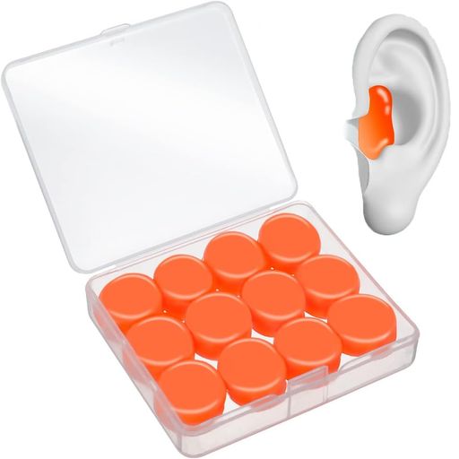 DKJLSTORE耳栓12シリコン防水耳栓防音水泳防水みみせん睡眠用騒音防止水洗い可能再使用可能水泳勉強睡..