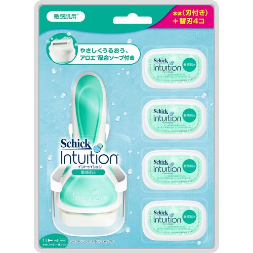 Schick(シック)シックSchickイントゥイション敏感肌用クラブパック女性用カミソリ(替刃5コ内1コは本体..