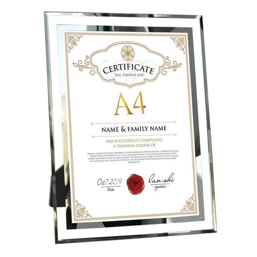 フォトフレームa4ガラスおしゃれ写真立て賞状写真スタンドギフト置き専用