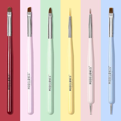 Modelonesネイルブラシセットネイル筆セットジェルネイル用筆セットふでセットビルダーグルーブラシネイルアートラインブラシネイルドットペンなどのネイルアート...
