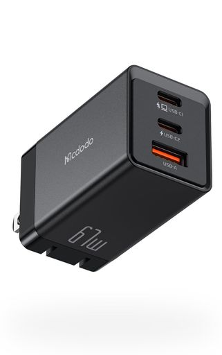 MCDODO 67W 急速充電器 USB-C充電器 PD充電器 3ポート(USB-C*2 各67W & USB-A 22.5W) 第5世代GAN窒化ガリウム&PIチップ 折り畳みプラグ TYPE-C 充電器 PSE済 MACBOOK