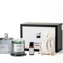MIRACLE TQ アロマセット エッセンシャルオイル 天然石 ギフトパック エッセンシャルオイル 15ML + クリスタル 300G + 蓋付き半透明ガラス...