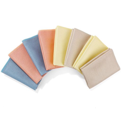 ふきんキッチンクロス吸水速乾超厚手食器用マイクロファイバーぞうきん台拭き食器拭き布巾拭き跡残らない汚れ落ちやすい掛け紐付きキッチンタオルシンクル周り清潔雑巾30cmx40cm(8枚-4色)