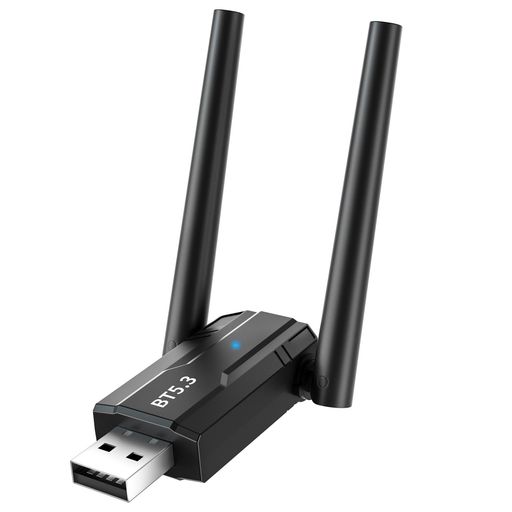 GAROGYIBLUETOOTH5.3USBアダプタ【VER5.3CLASS1長距離BLUETOOTHアダプタプラグアンドプレイ、ドライバー不要】低遅延無線省電力APT-XEDR/LE対応WINDOWS