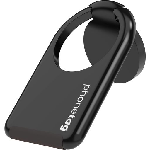 PHONETAG (フォンタグ) - スマホ スタンド ホルダー 縦、横向き マグネット スマホりんぐ 携帯リング バンカーリング IPHONE (マットブラック)