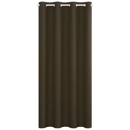 Curtains - Topfinelカーテン遮光間仕切りカーテン断熱のれん幅100cm丈180cm1枚入りコーヒーハトメ型間仕切り目隠し玄関キッチンリビング
