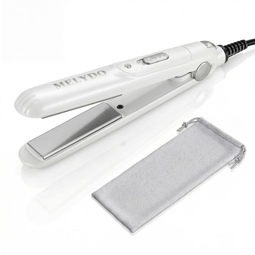 MELYDOストレートヘアアイロンミニ超軽量2WAYヘアアイロン前髪カールストレート高温210°C急速加熱マイナスイオン搭載ツヤ髪ヘアケアコテ18mmコンパクト持ち運び便利ヘアスタイリングワン…